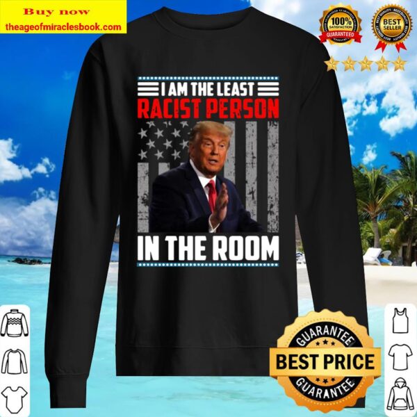Trump I Am the Least Racist 2020 American Flag Election Sweater