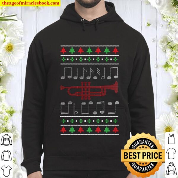 Trumphet Music Instrument Musician Funny Ugly Christmas Hoodie