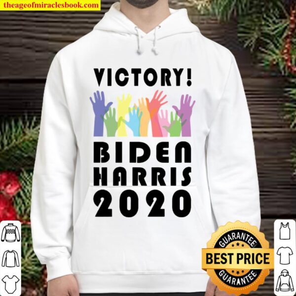Victory Biden Harris 2020 Hand LGBT Hoodie