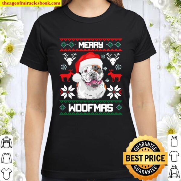Wolf Merry Woofmas Ugly Christmas Classic Women T-Shirt