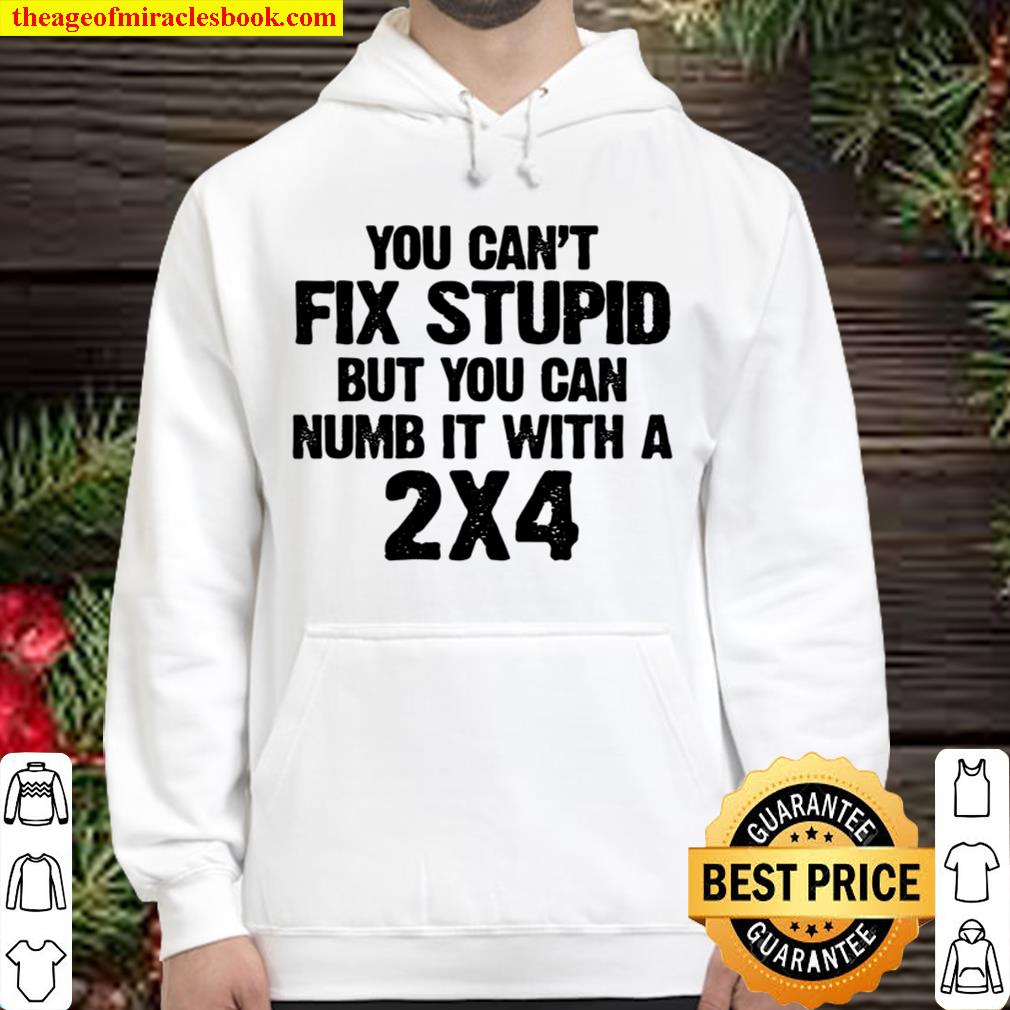 You Can_t Fix Stupid But You Can Numb 2x4 Hoodie