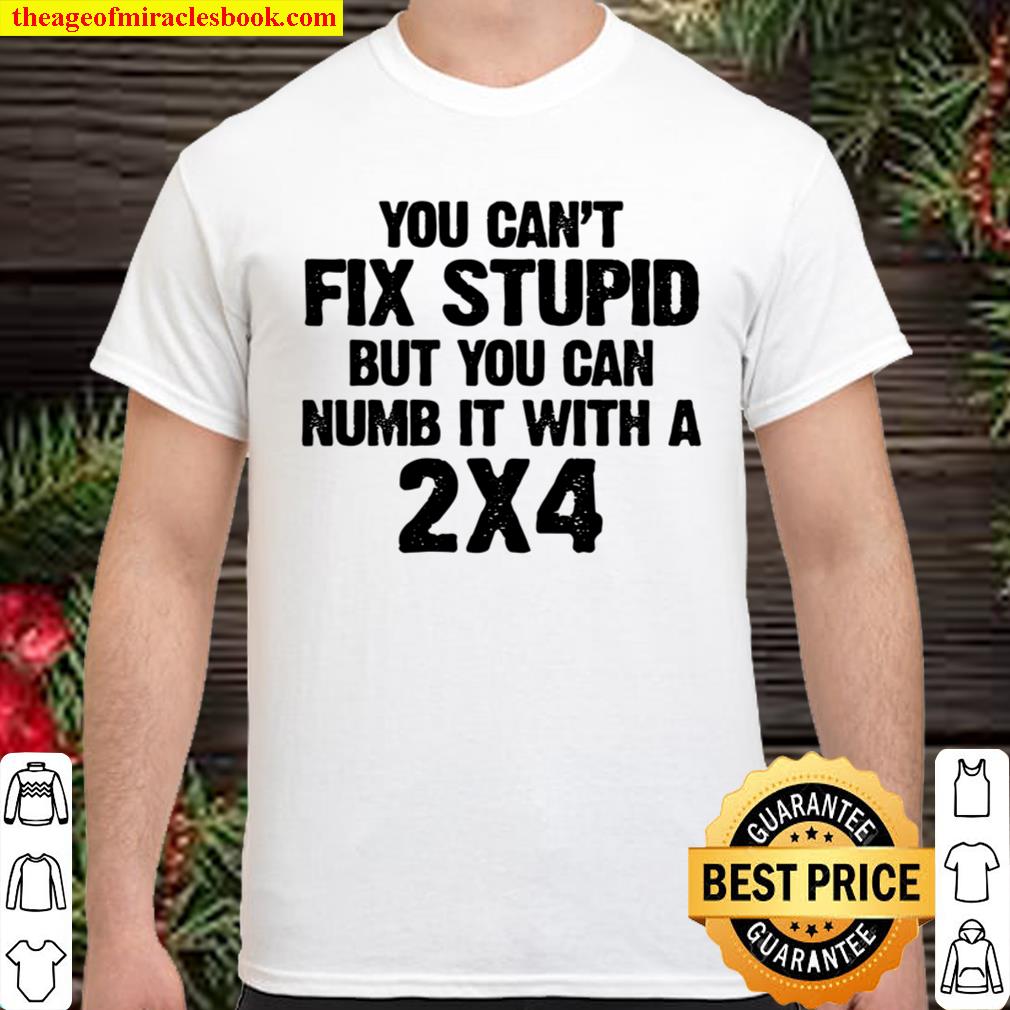 You Can’t Fix Stupid But You Can Numb 2×4 Shirt, Hoodie, Long Sleeved, SweatShirt