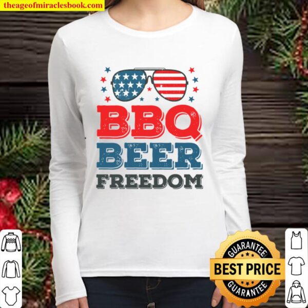 bbq beer freedom Women Long Sleeved