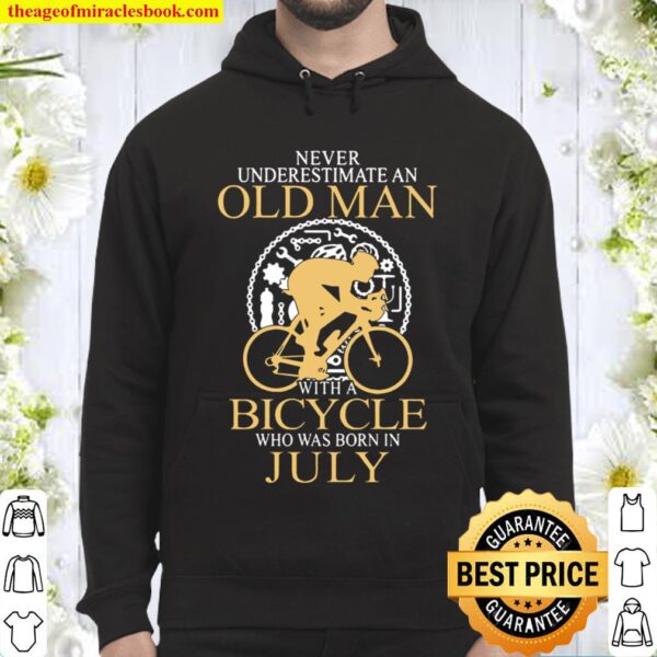 bicycle old man bicycle who was born in July Hoodie