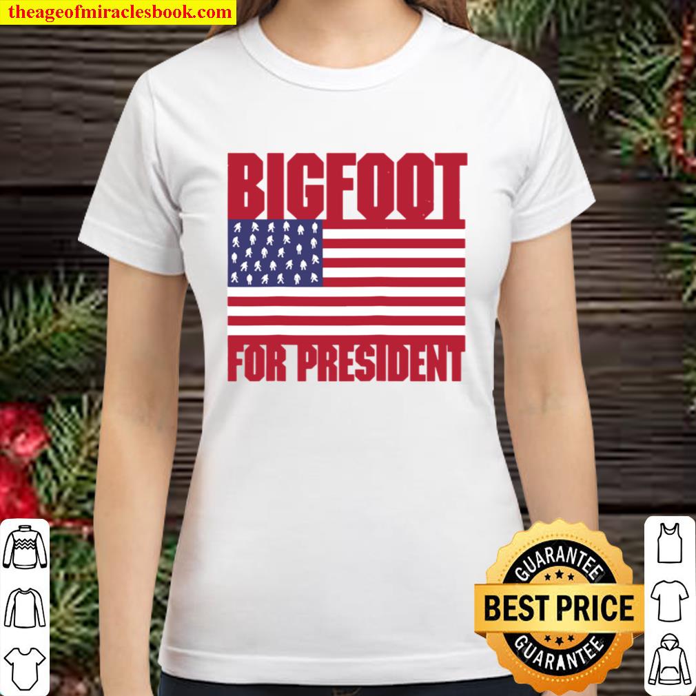 bigfoot for president usa raglan baseball Classic Women T-Shirt
