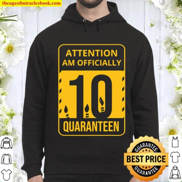 10Th Quarantine Birthday Gift Officially 10 Years Old Hoodie