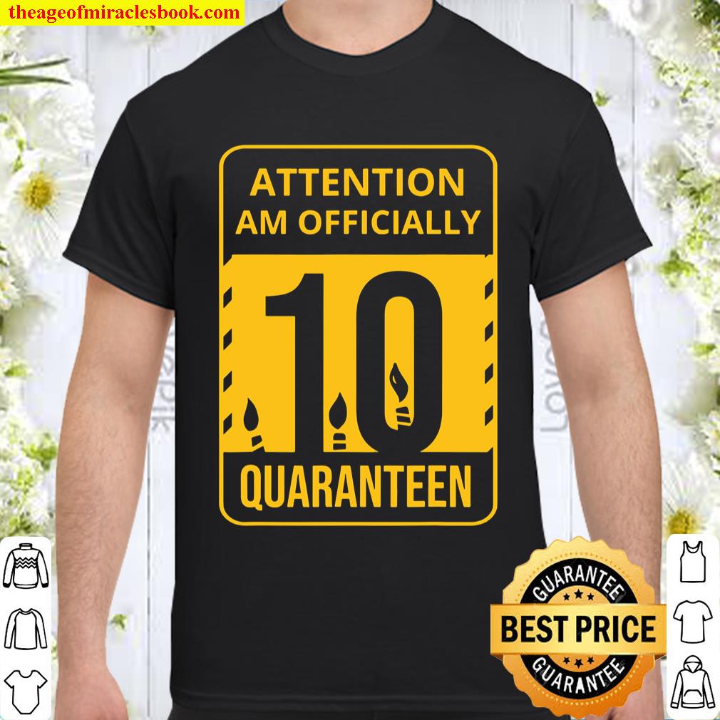 10Th Quarantine Birthday Gift Officially 10 Years Old Shirt