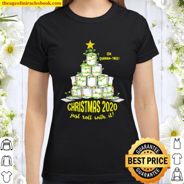 2020 Funny Quarantine Christmas Toilet Paper Tree Classic Women T-Shirt