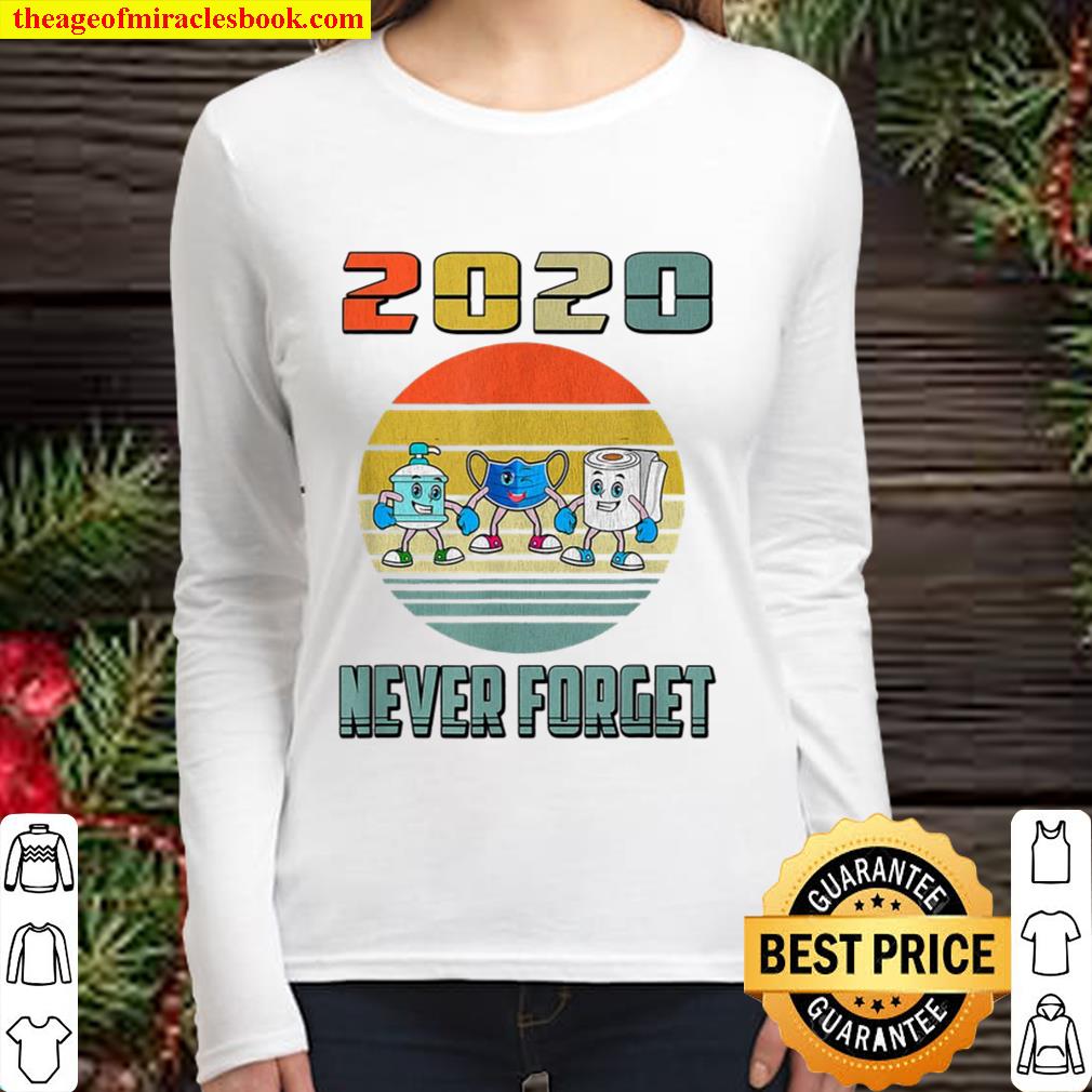 2020 Never Forget Funny Retro Vintage Mask Toilet Paper Women Long Sleeved
