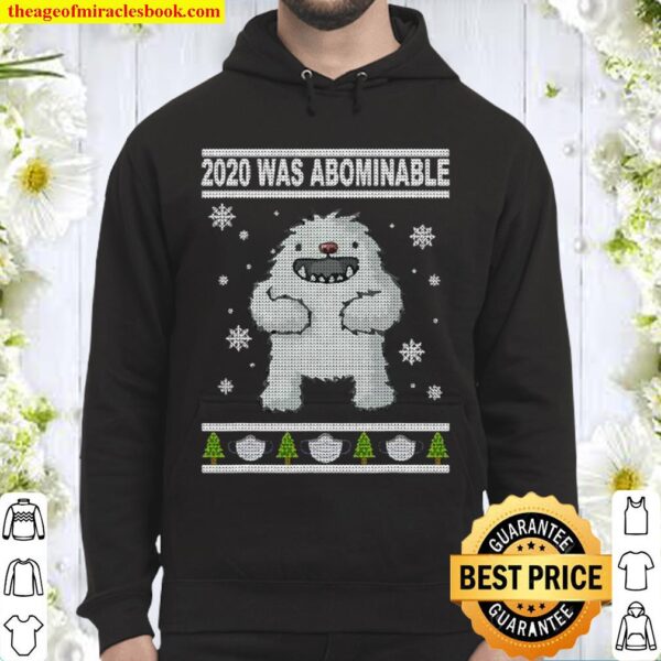2020 Was Abominable Yeti Christmas Tree Face Mask Hoodie
