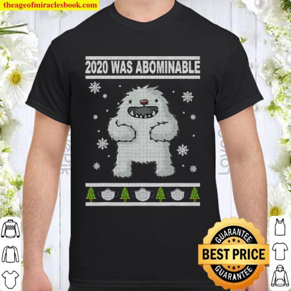 2020 Was Abominable Yeti Christmas Tree Face Mask Shirt