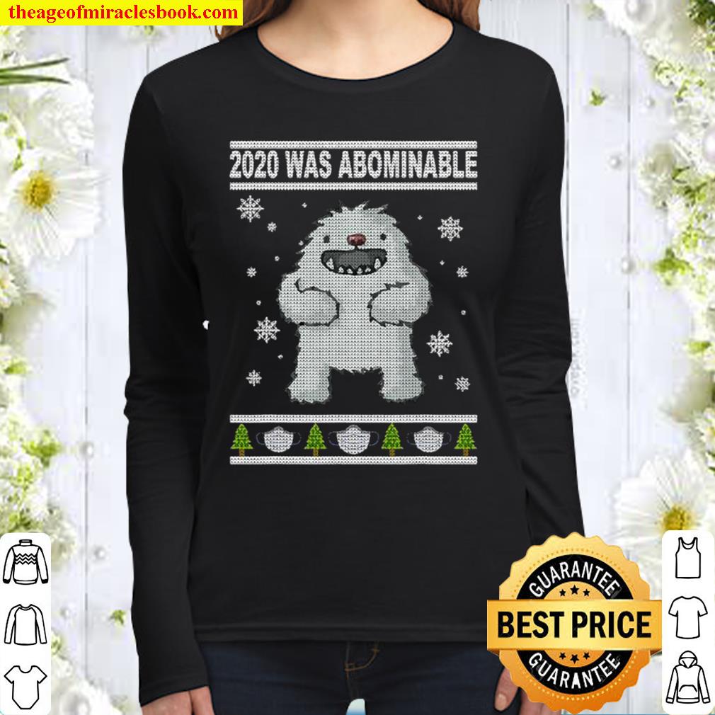 2020 Was Abominable Yeti Christmas Tree Face Mask Women Long Sleeved