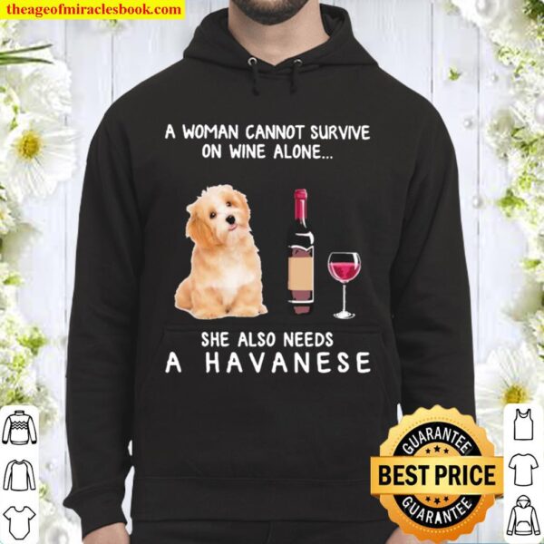 A woman cannot survive on wine alone she also needs a cockapoo Hoodie