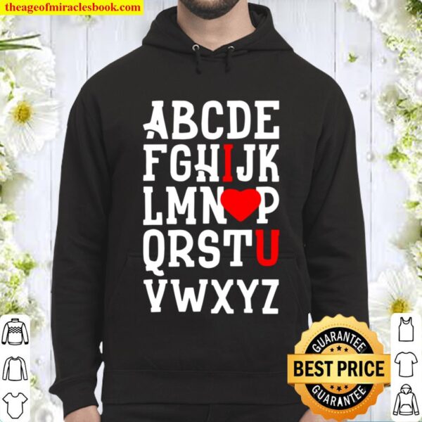 Abc I Love You Shirt For Him Her Valentines Day Gifts Hearts Hoodie
