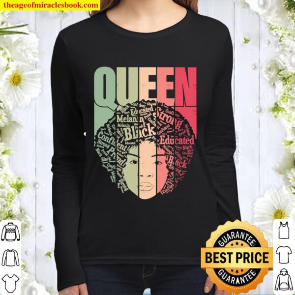 African American for Educated Strong Black Queen Woman Women Long Sleeved