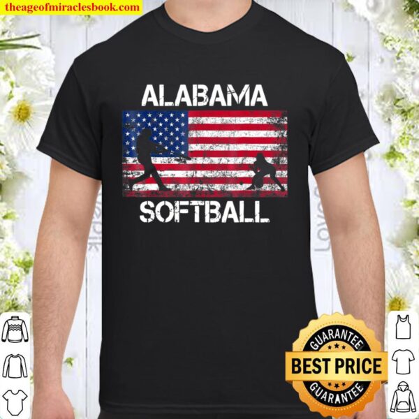 Alabama Softball Team American Flag Gif Shirt