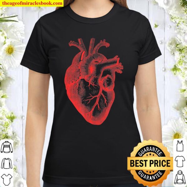 Anatomical Heart Spread The Love Artsy Valentine Classic Women T-Shirt