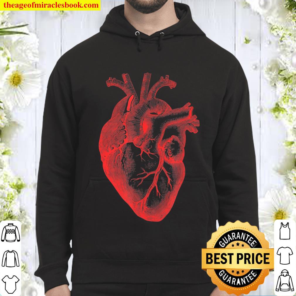 Anatomical Heart Spread The Love Artsy Valentine Hoodie