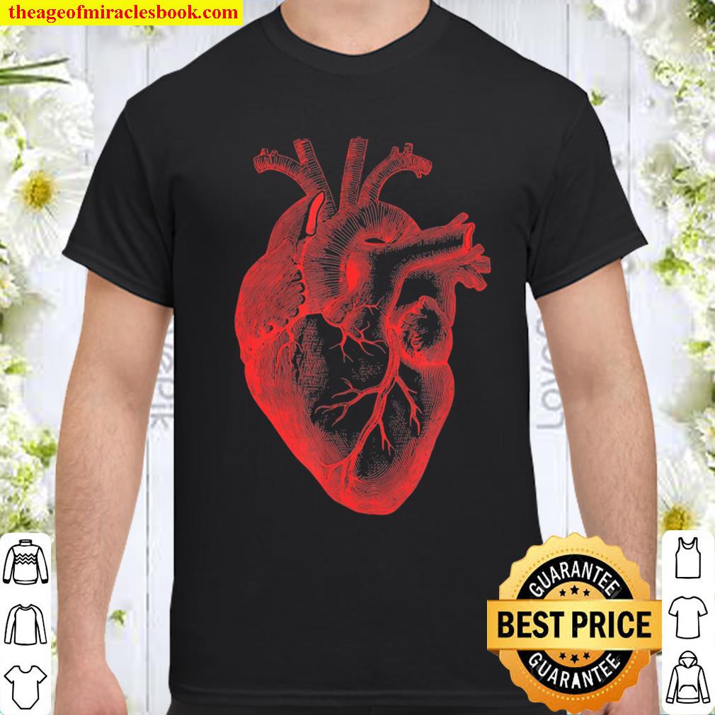 Anatomical Heart Spread The Love Artsy Valentine Shirt