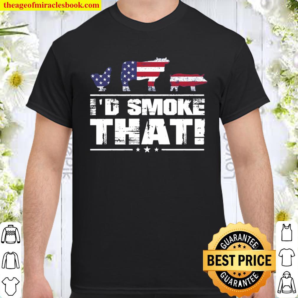 B-JOHN Number 1 Funny BBQ Shirt I Would Smoke That Meat Pitmaster Grill Gift T-shirt