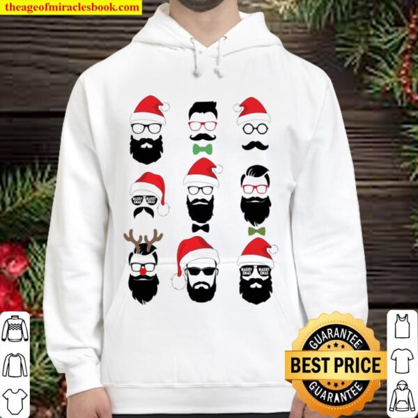 Beards hat Santa Merry Christmas Hoodie