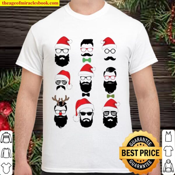 Beards hat Santa Merry Christmas Shirt