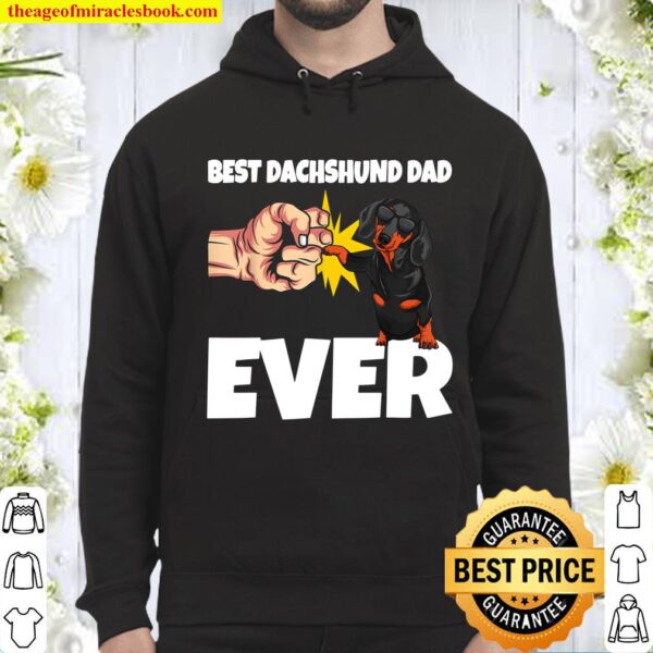 Best Dachshund Dad Ever Funny Weiner Dog Gift Hoodie