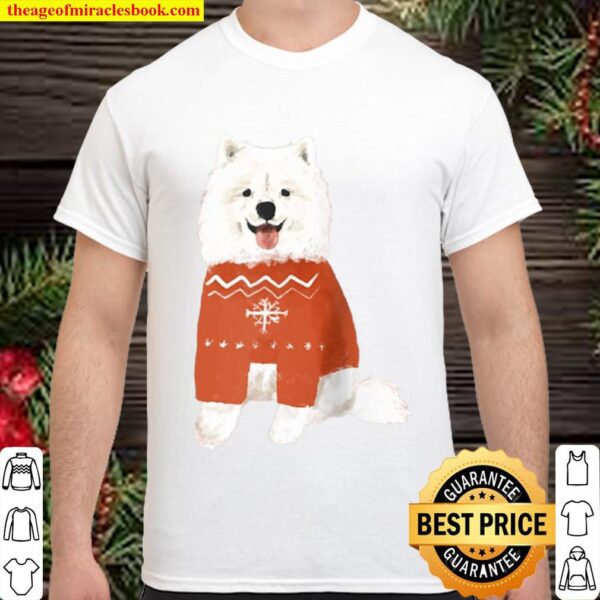 Biff the Samoyed Winter Merch Raglan Baseball Shirt