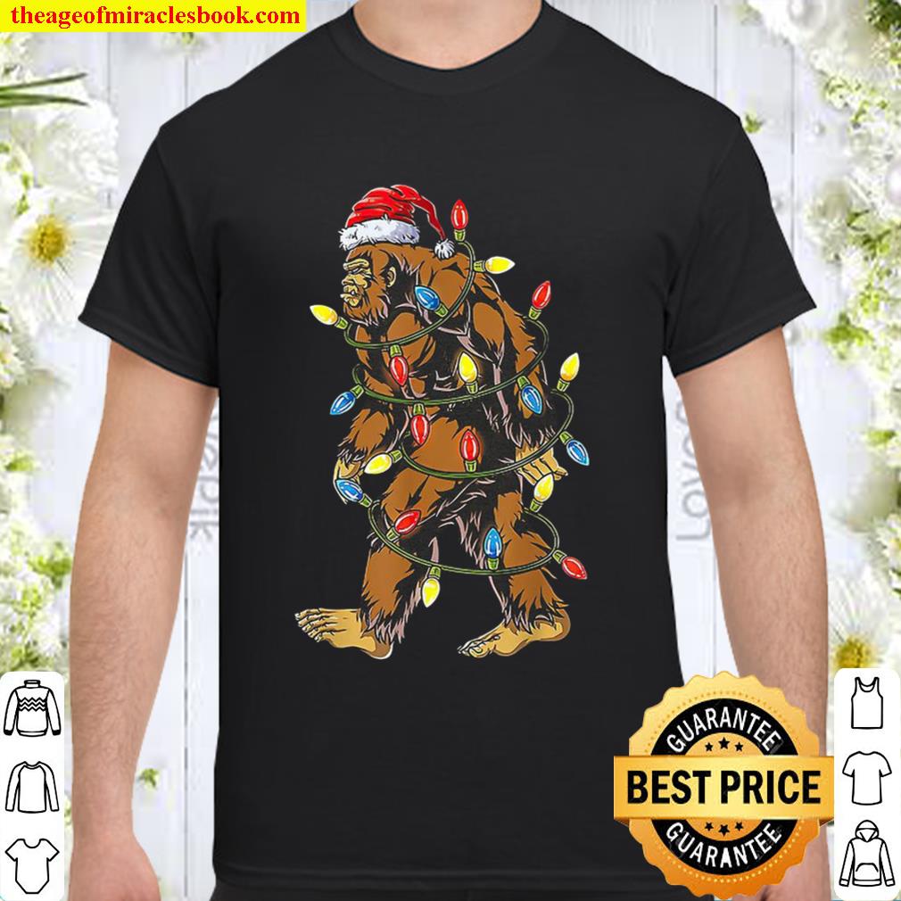 Bigfoot Santa Christmas Tree Lights 2020 Shirt, Hoodie, Long Sleeved, SweatShirt