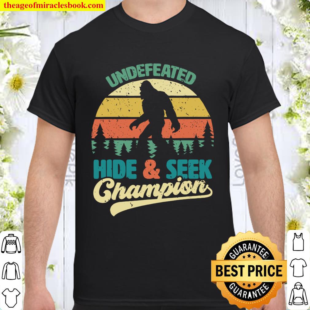 Bigfoot Undefeated Hide Seek Champion Vintage new Shirt, Hoodie, Long Sleeved, SweatShirt