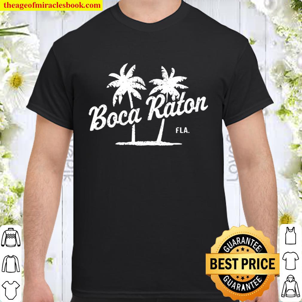 Boca Raton Florida Vintage 70s Palm Trees Graphic Shirt