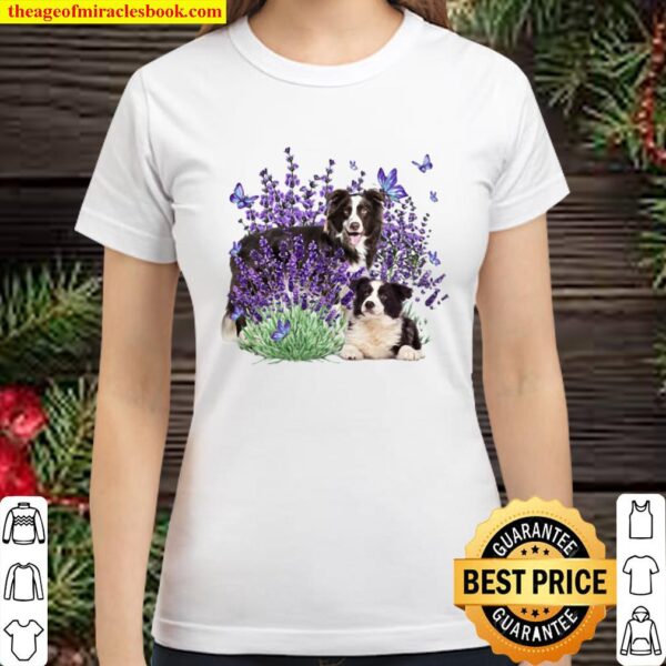Border Collie Flower Classic Women T-Shirt