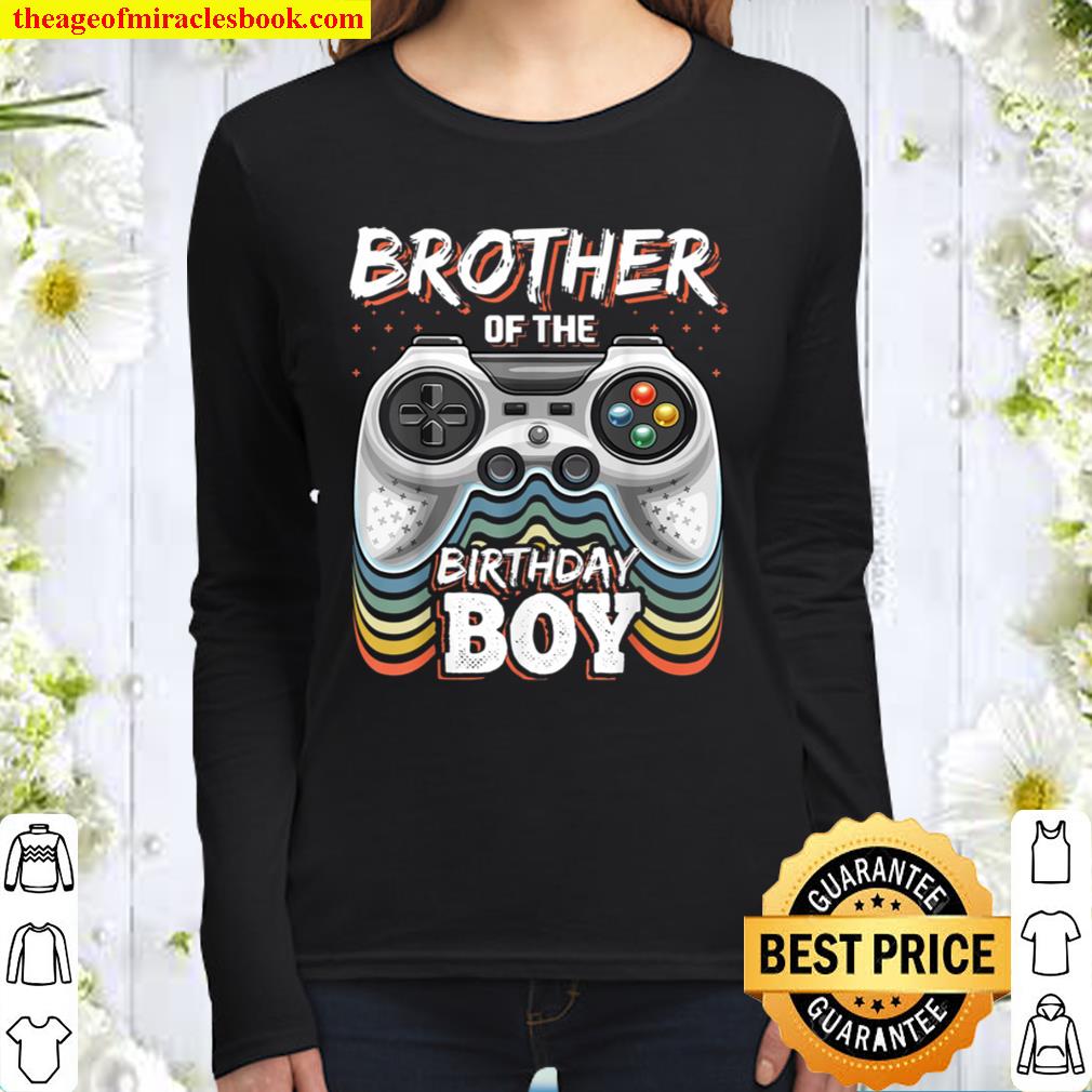 Brother of the Birthday Boy Matching Video Game Birthday Women Long Sleeved