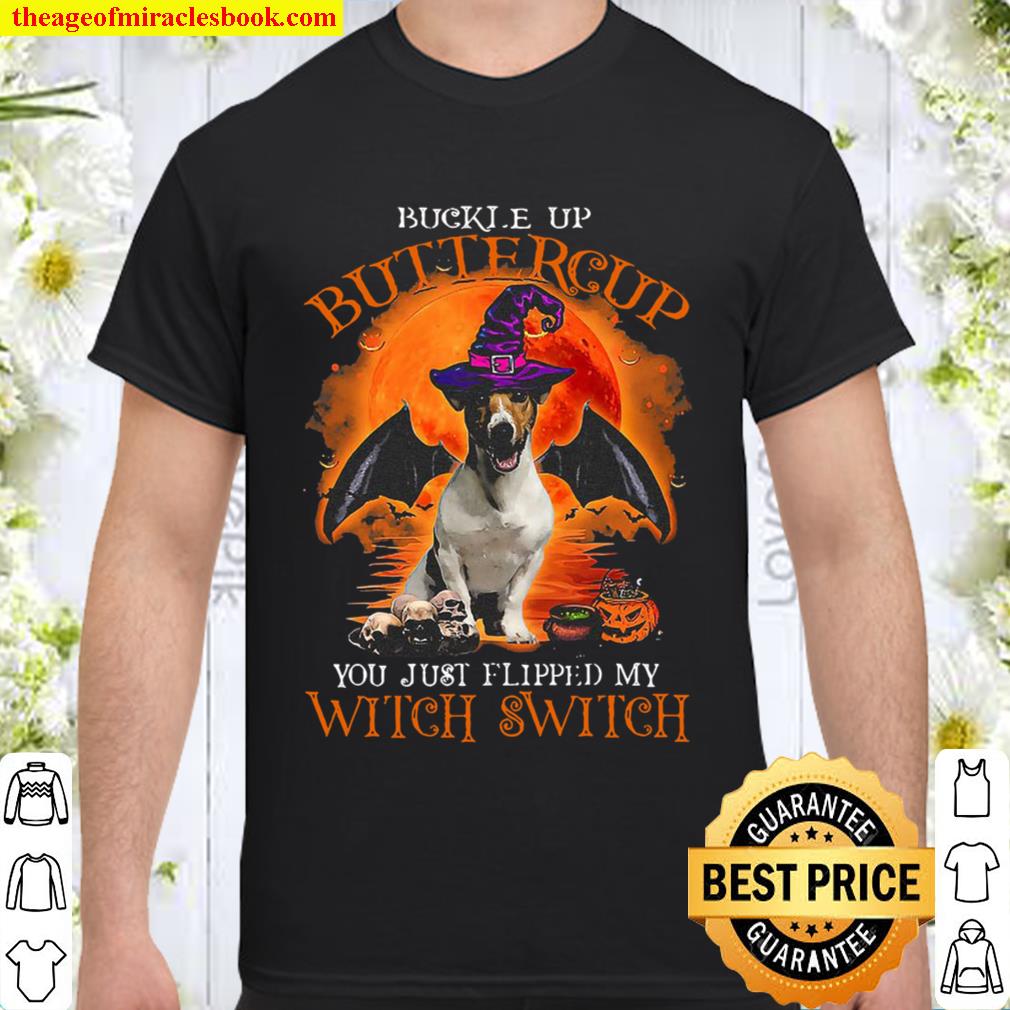 Buckle Up Buttercup You Just Flipped My Witch Switch Jack Russell Halloween 2020 Shirt, Hoodie, Long Sleeved, SweatShirt