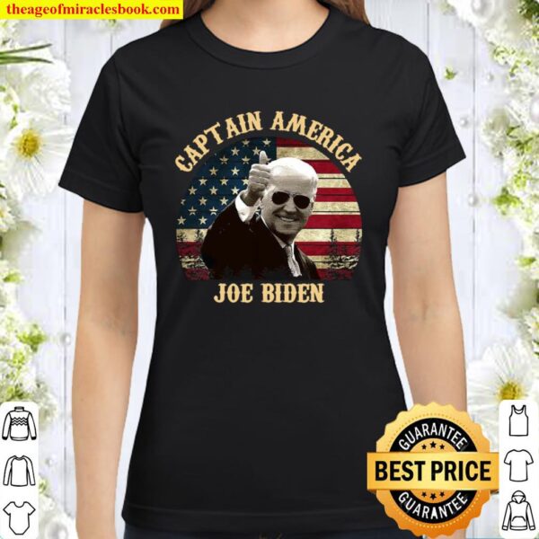 Captain America Joe Biden For President American Flag Vintage Classic Women T-Shirt