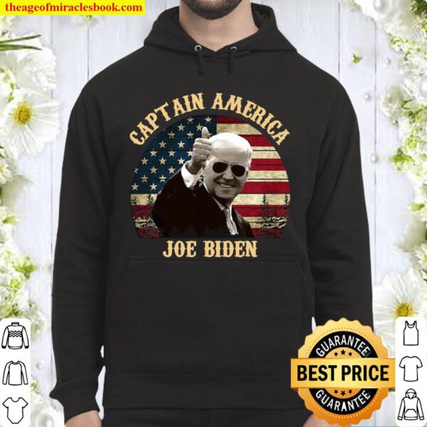 Captain America Joe Biden For President American Flag Vintage Hoodie