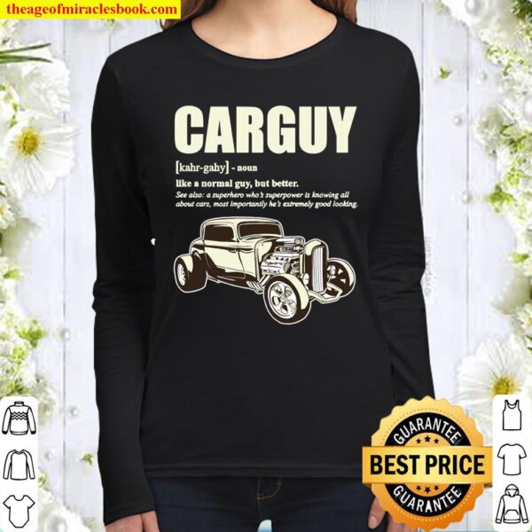 Car Guy Design With Definition Of A CARGUY Women Long Sleeved