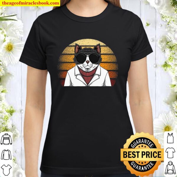 Cat with sunglasses Classic Women T-Shirt