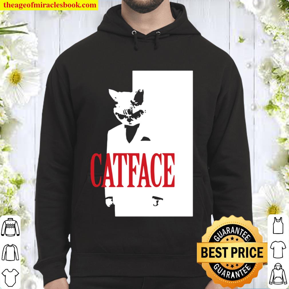 Catface Silhouette Black Cat In Suit Hoodie