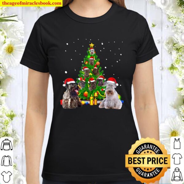 Cesky Terrier dog Christmas Tree Cesky Terrier Xmas Tree Classic Women T-Shirt