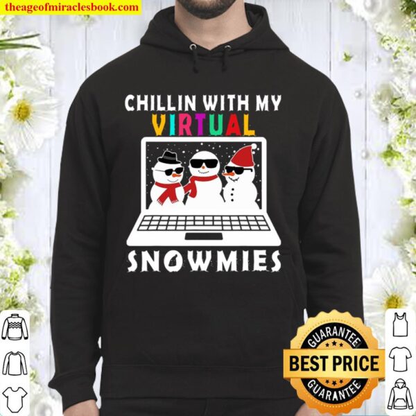 Chillin With My Virtual Snowmies Online Teaching Pajama Xmas Hoodie