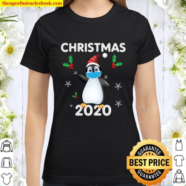 Christmas Gift For Penguin Lover Family Matching Funny Xmas Classic Women T-Shirt