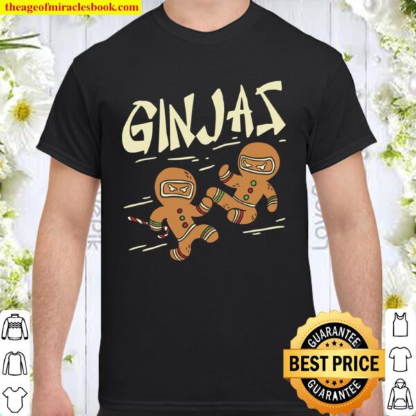 Christmas Ginja Longsleeve Shirt Ninja Gingerbread Boys Gift Shirt