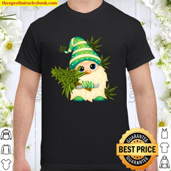 Christmas Gnome Weed Green Cannabis Gnome Xmas Lover Gift Shirt