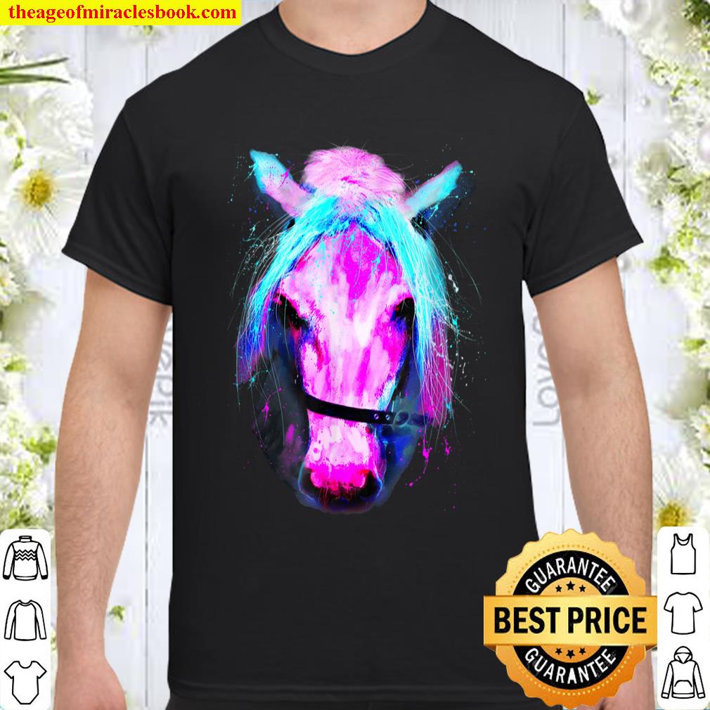 Colorful Horse Face, Watercolor Art Gift Limited Shirt