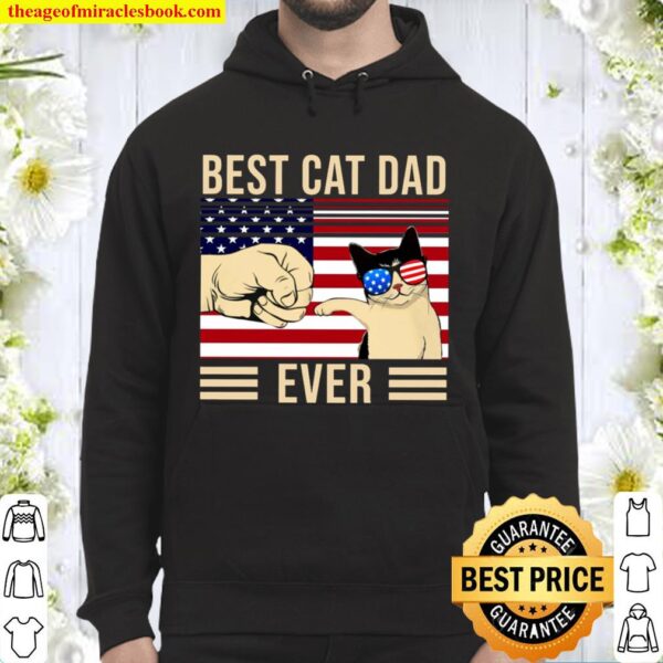 Cool Cat And Dad_Best Cat Dad Ever Hoodie