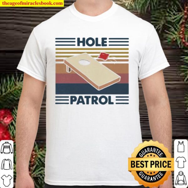 Cornhole Hole Patrol Vintage retro Shirt