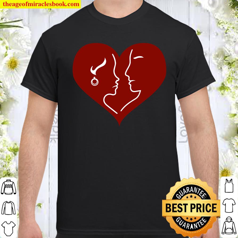 Couples Together in Heart Be My Valentine Gift Shirt