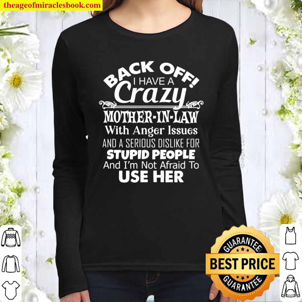 Crazy Mother-In-Law For Daughter-In-Law Son-In-Law Gift Women Long Sleeved