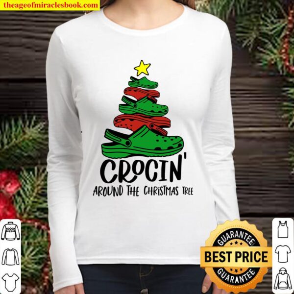 Crocin Around The Christmas Tree Funny Xmas 2020 Women Long Sleeved